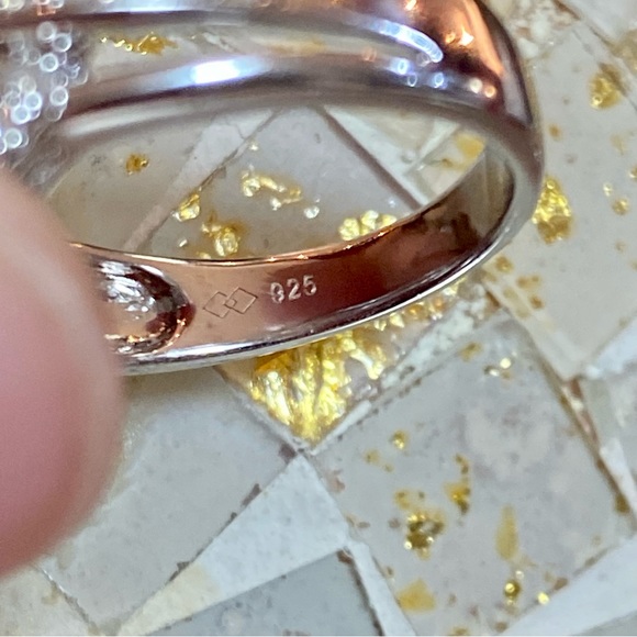 Genuine 1 Carat Diamond Flower Cluster Double Halo Ring ~ Triple Band Ring - Picture 12 of 15